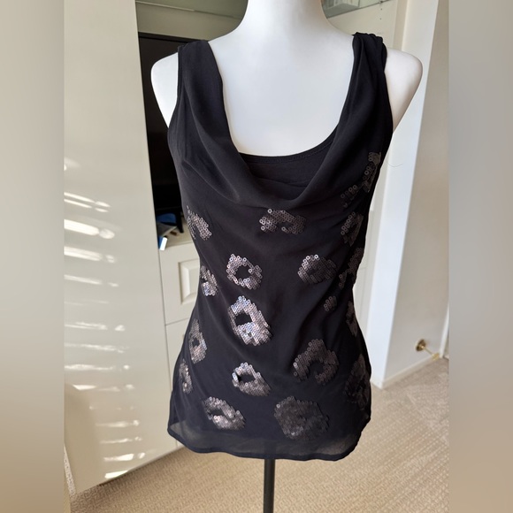REMAIN Sequin Leopard Tank Top – Size S - Picture 1 of 5